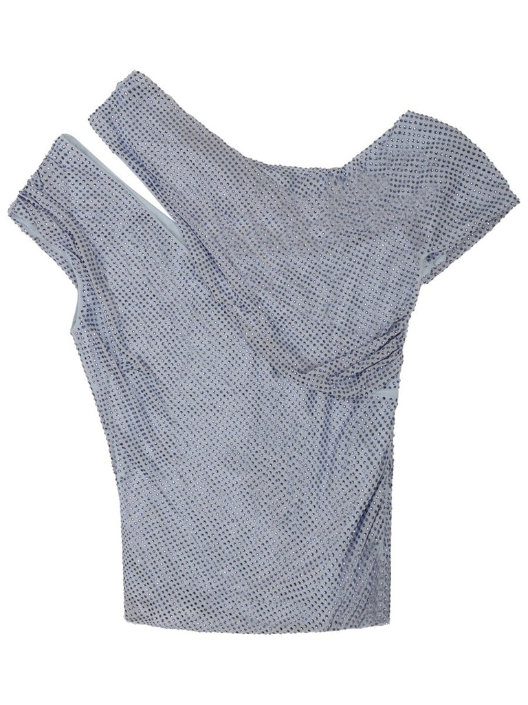 ASYMMETRICAL TOP WITH RHINESTONES