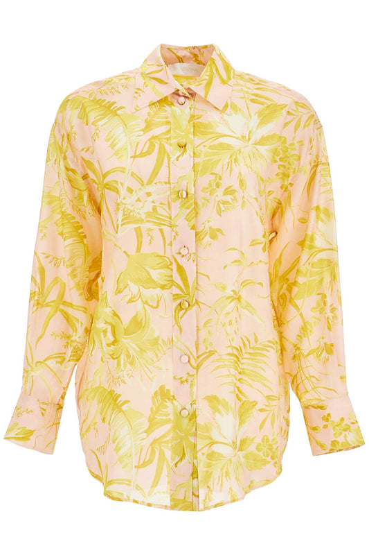 Zimmermann             Silk Floral Print Shirt   Pink