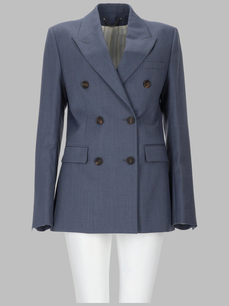 baby blue double breasted blazer