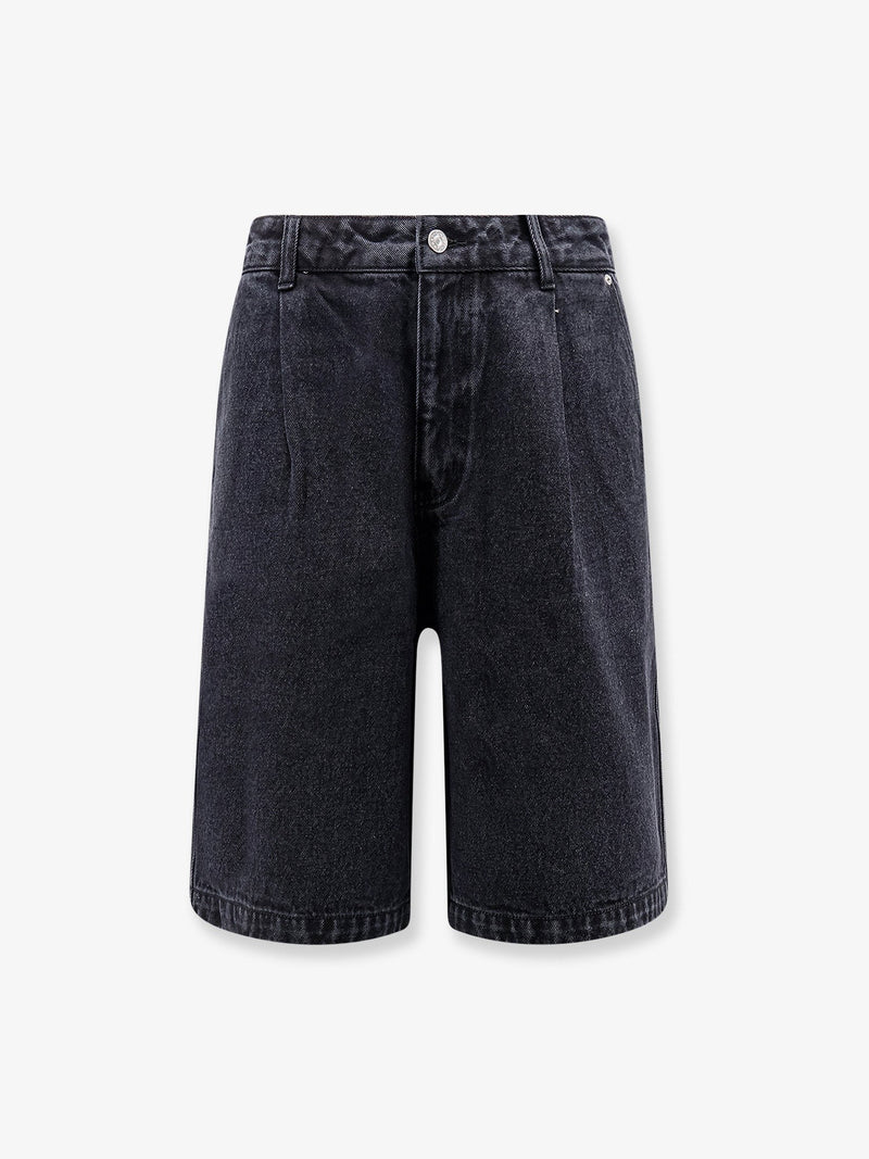 Back denim bermuda shorts