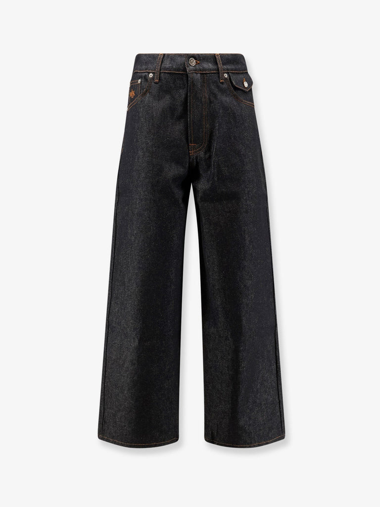 Baggy blue denim jeans
