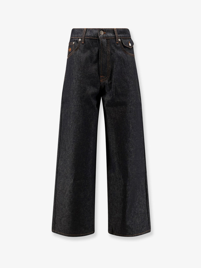 Baggy blue denim jeans