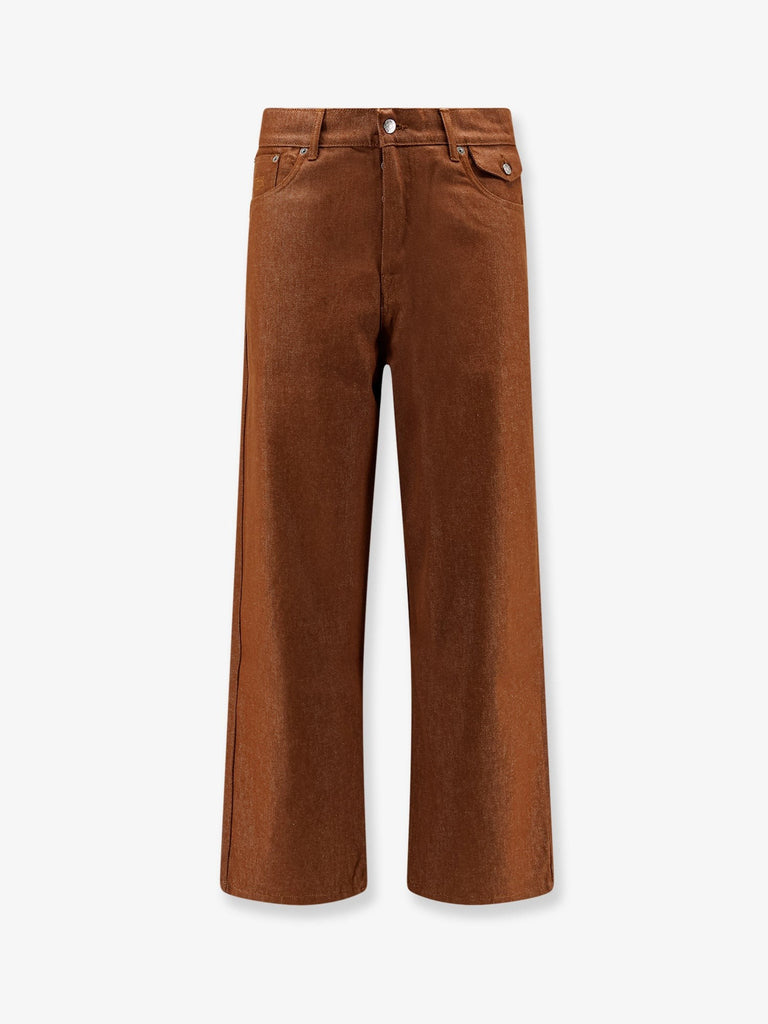 Baggy brown denim trousers
