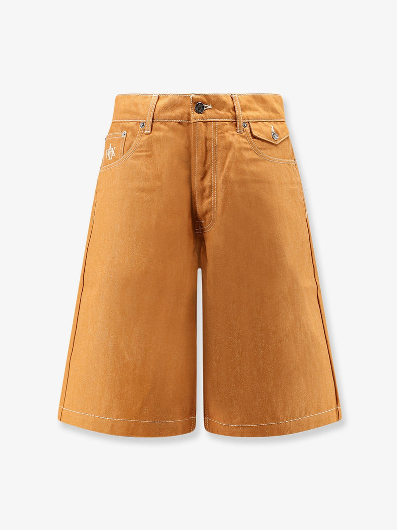 Baggy Orange Denim Shorts