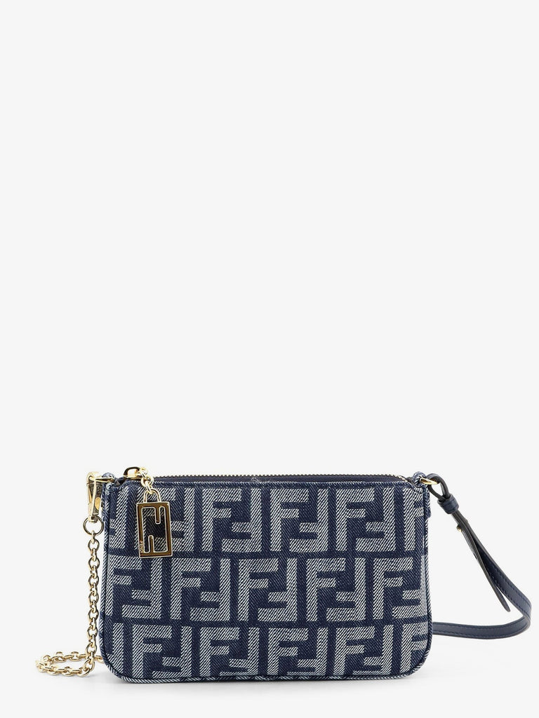 Baguette FF jacquard fabric clutch bag