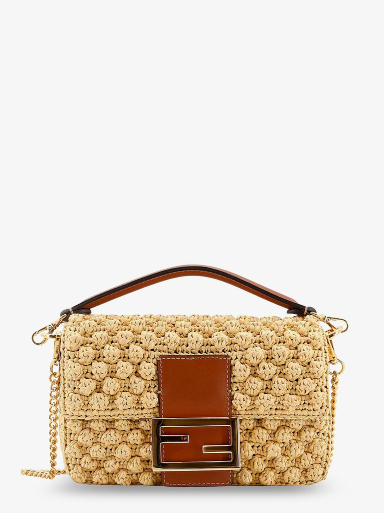 Baguette® Mini raffia crossbody bag