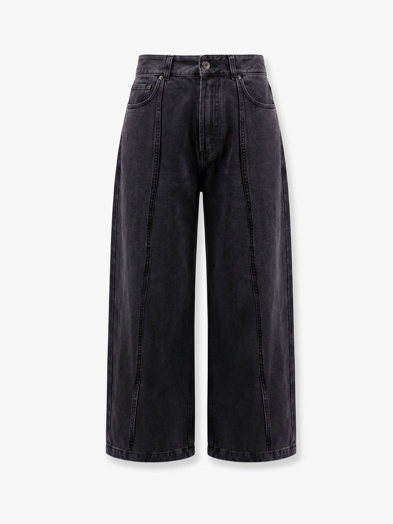 Balloon fit black denim jeans