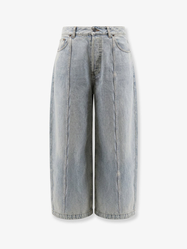 Balloon fit blue denim jeans