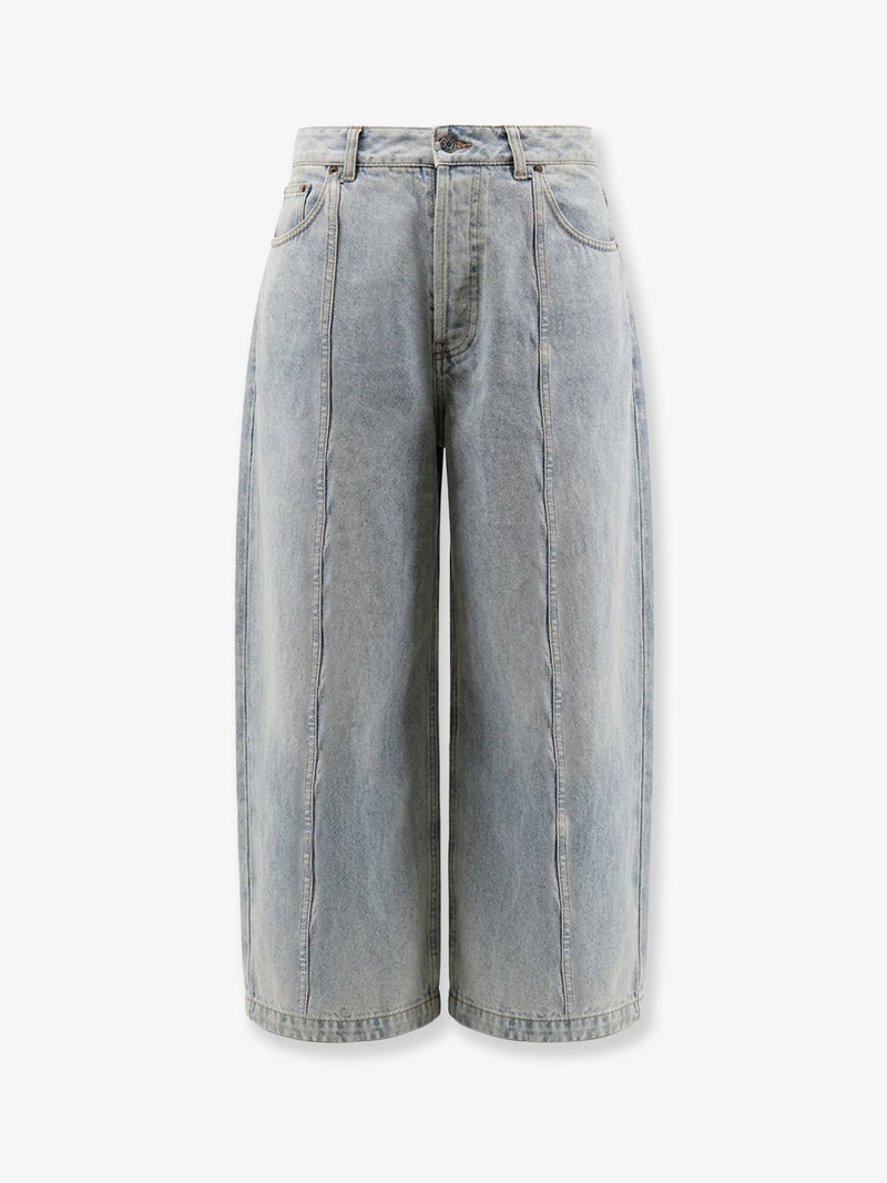Balloon fit blue denim jeans