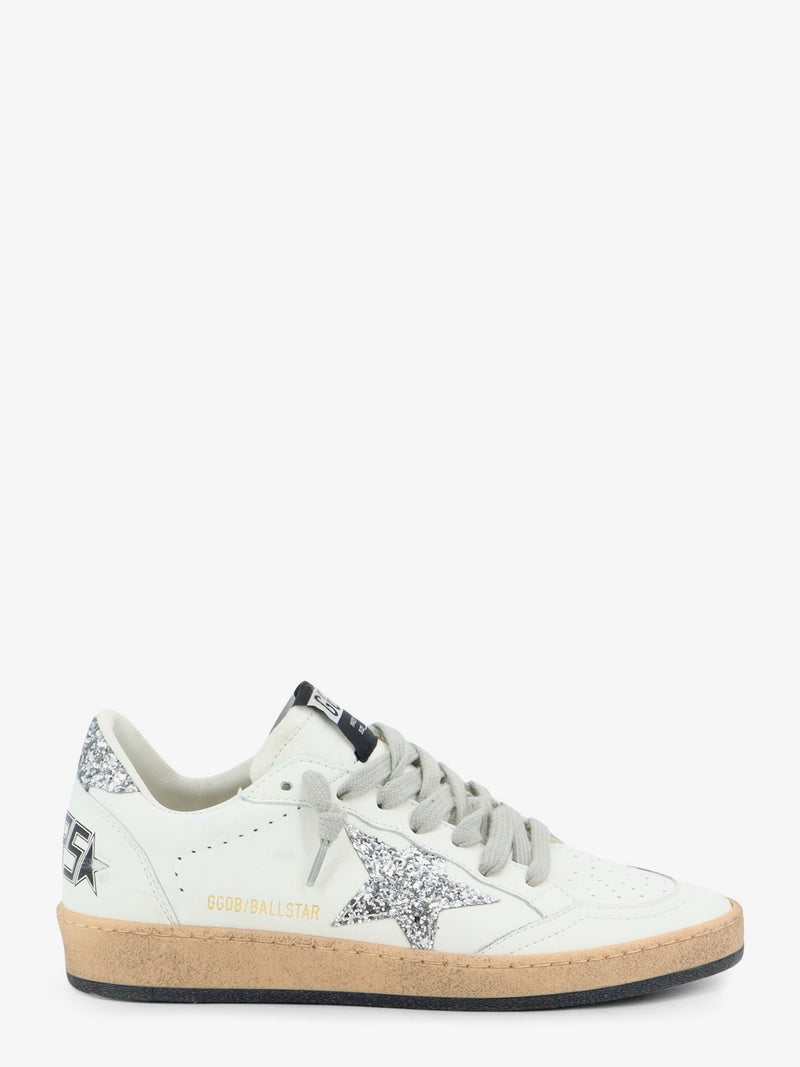 Ballstar leather sneakers with iconic glitter logo on the side