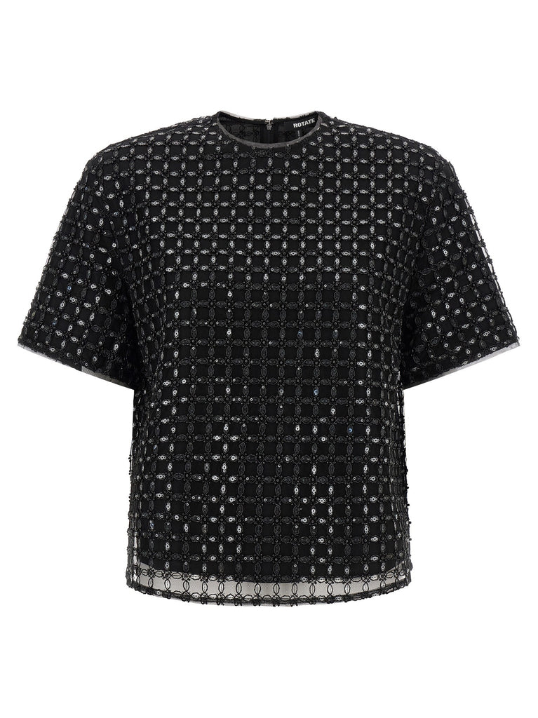 'Beaded Oversize' top