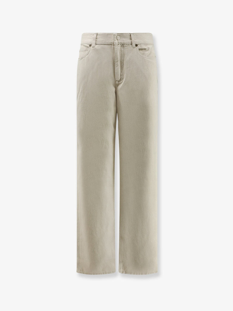Beige denim trousers