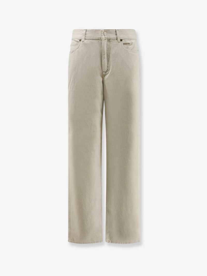 Beige denim trousers