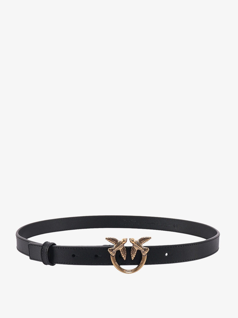 Berry leather belt