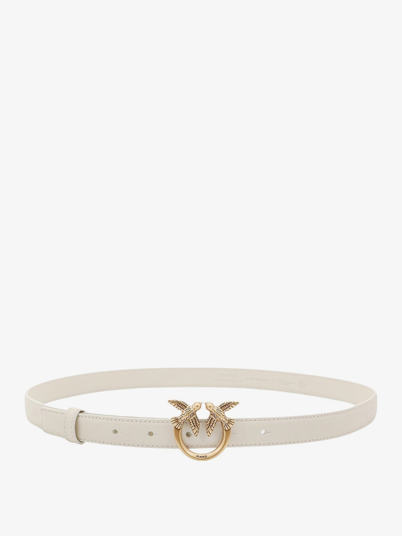 Berry leather belt
