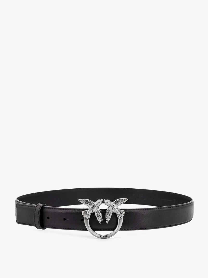 Berry leather belt