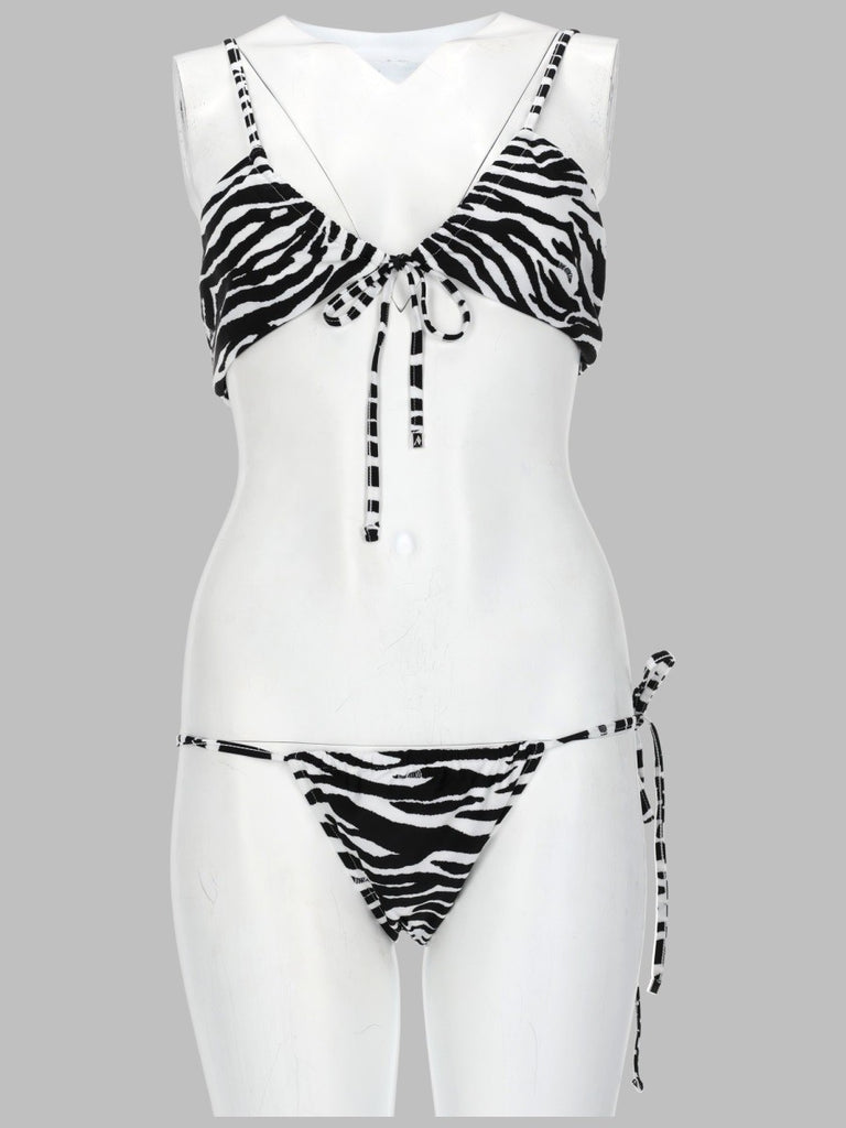 BIKINI "IL PRIMO BAGNO" CON STAMPA ANIMALIER