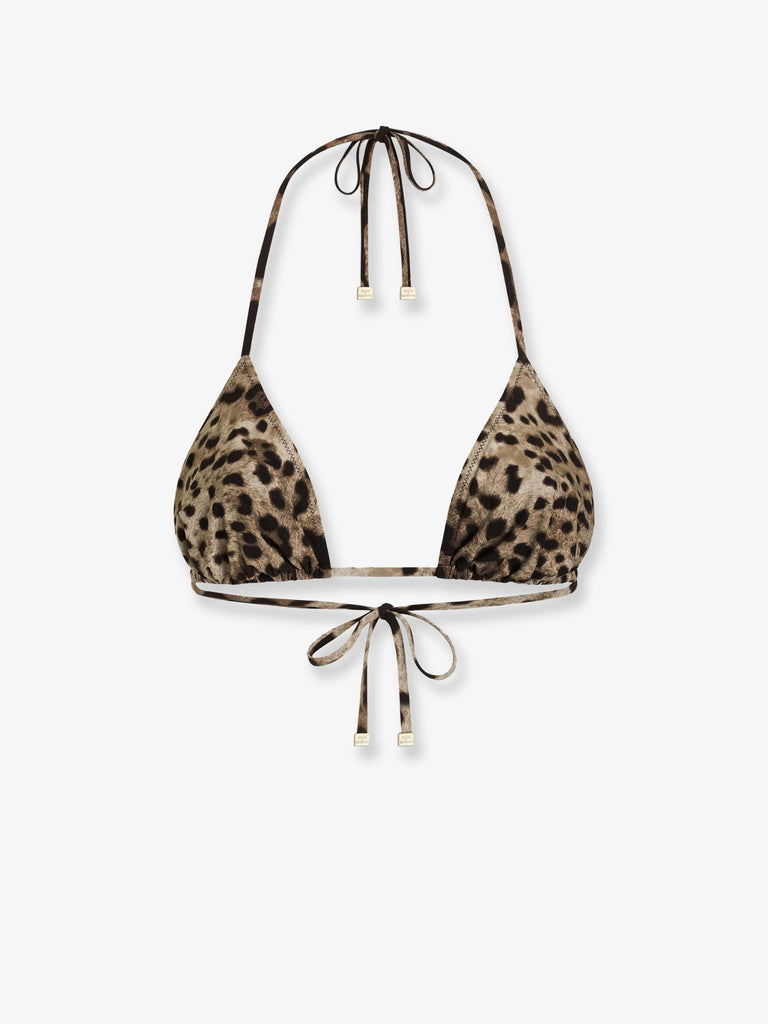 Bikini Top with animal print