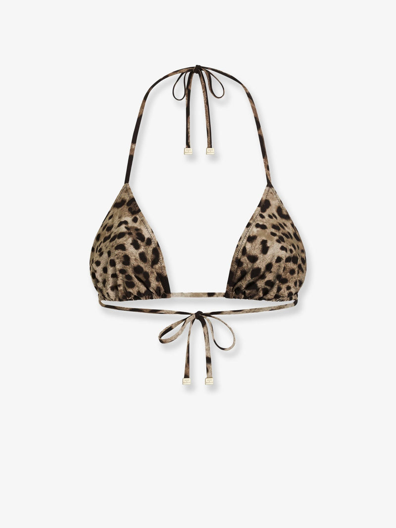 Bikini Top with animal print