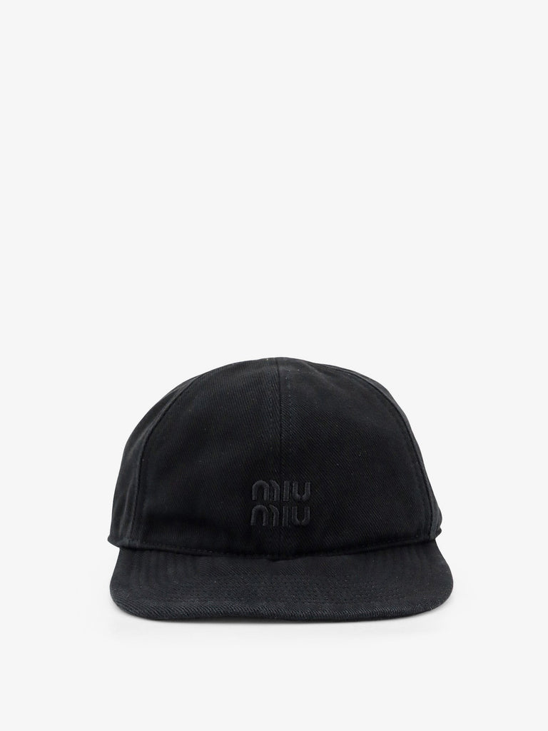Black denim hat