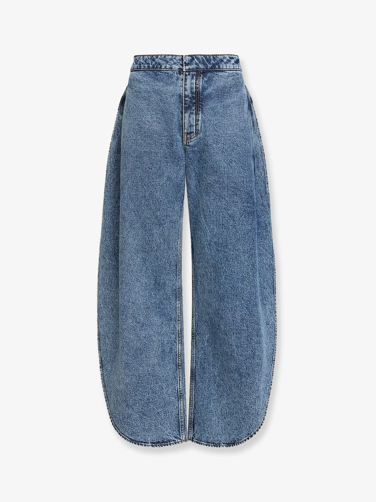 Blue denim jeans
