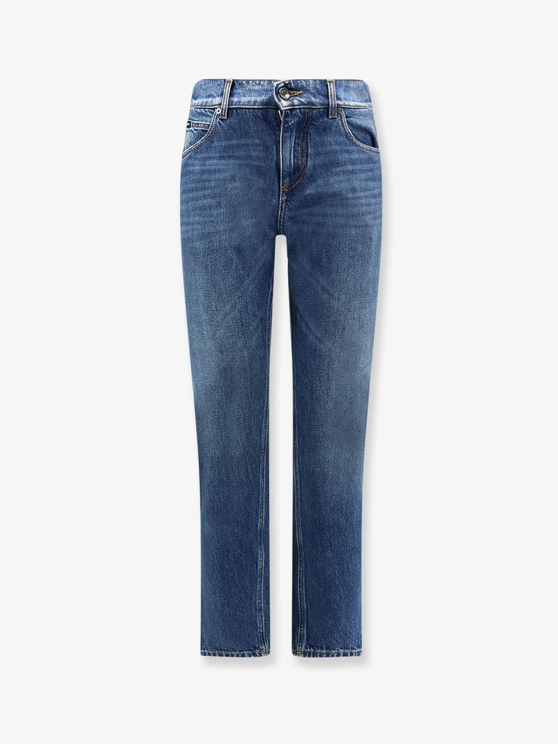 Blue denim jeans