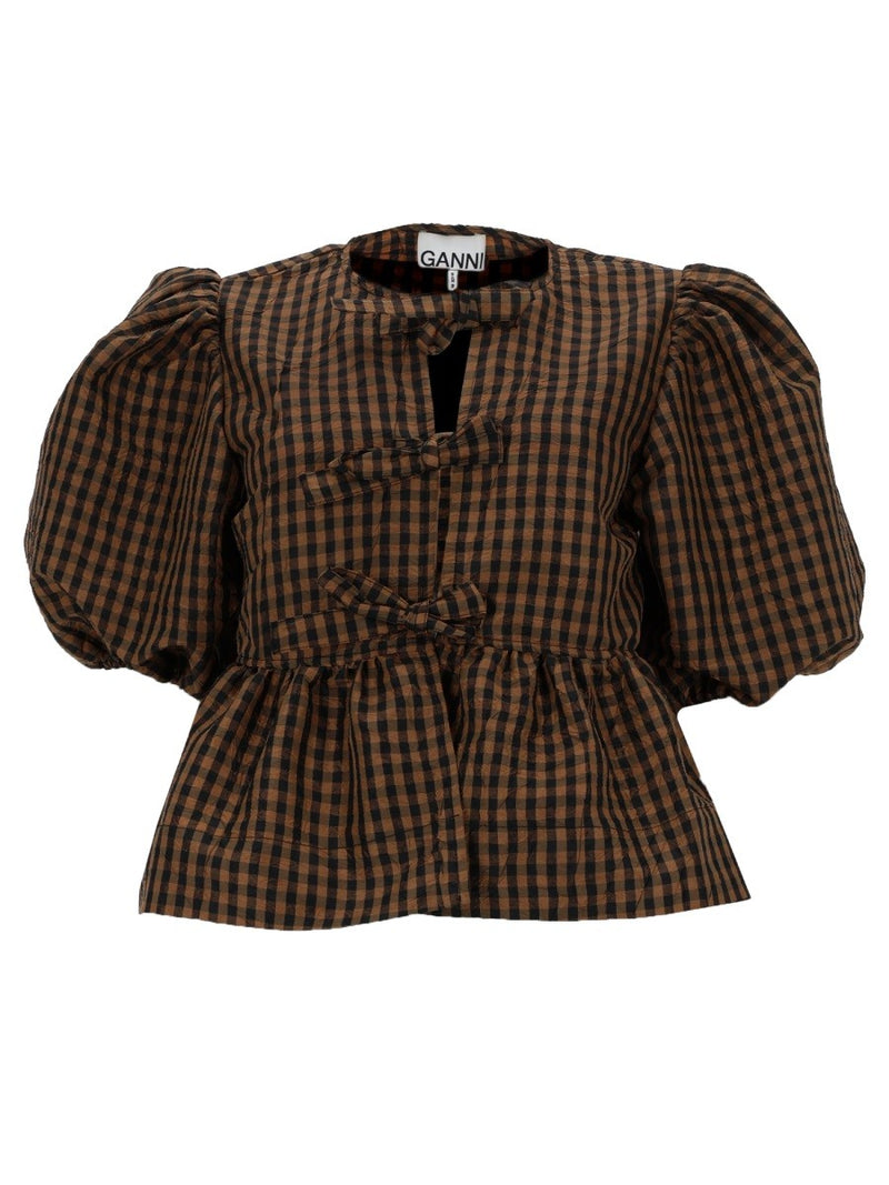 BLUSA "PEPLUM" IN TAFFETÀ