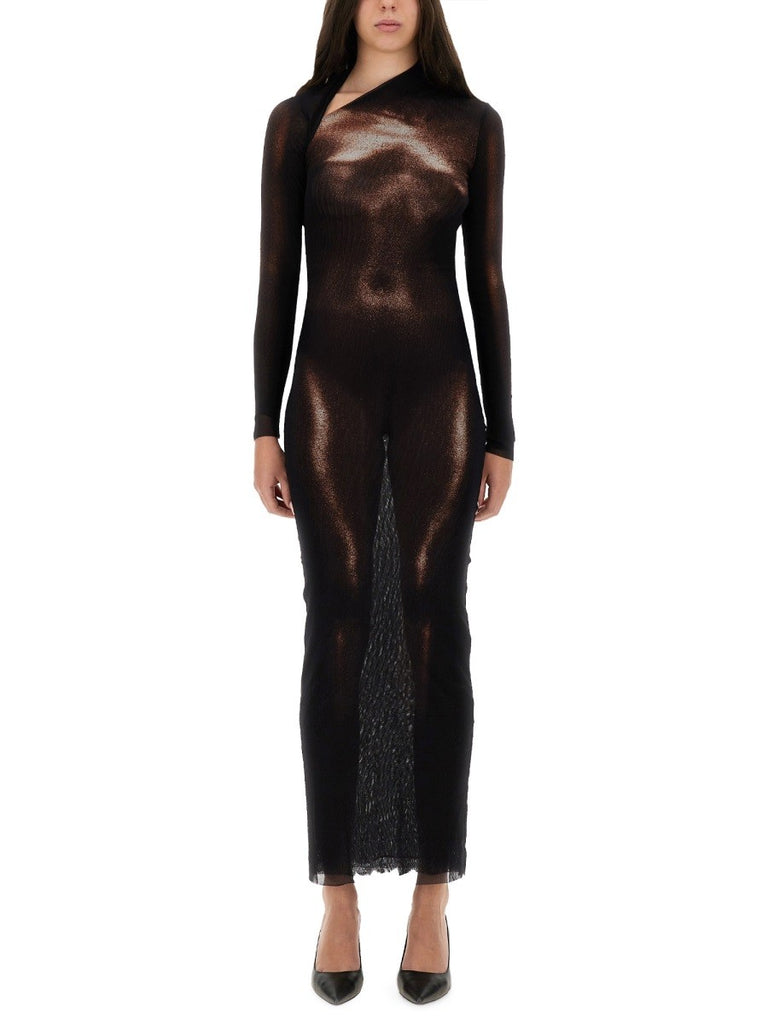 "BODY DUST" PRINT DRESS