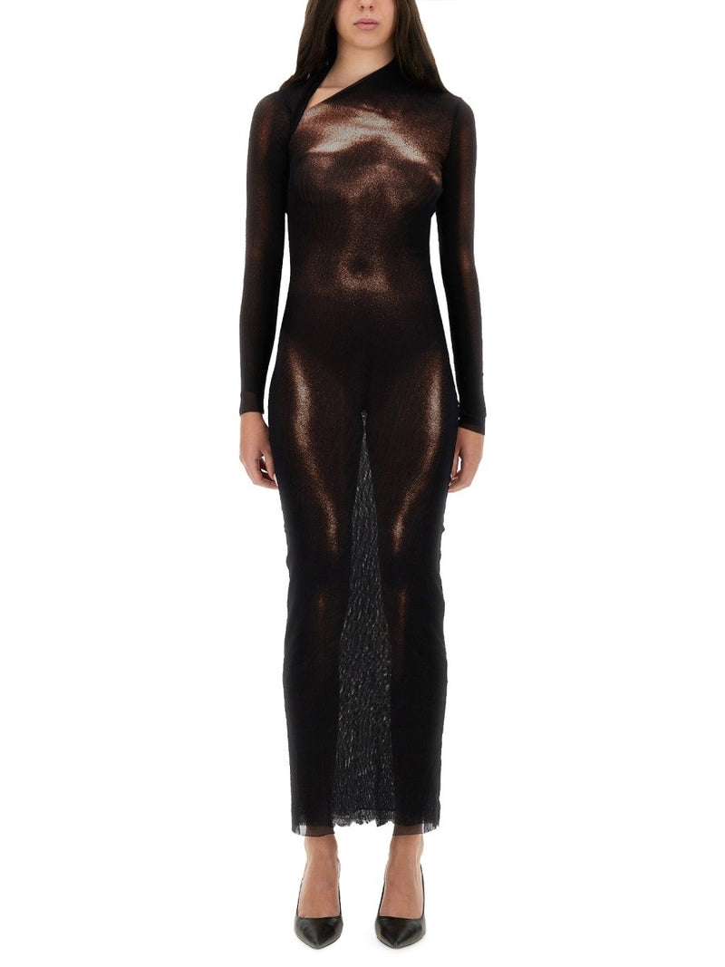 "BODY DUST" PRINT DRESS