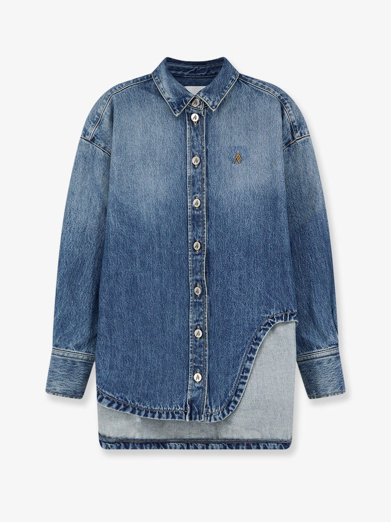 Bomber blue denim shirt