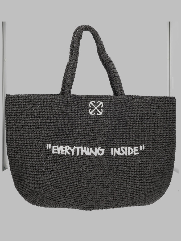 BORSA TOTE IN RAFIA CON RICAMO