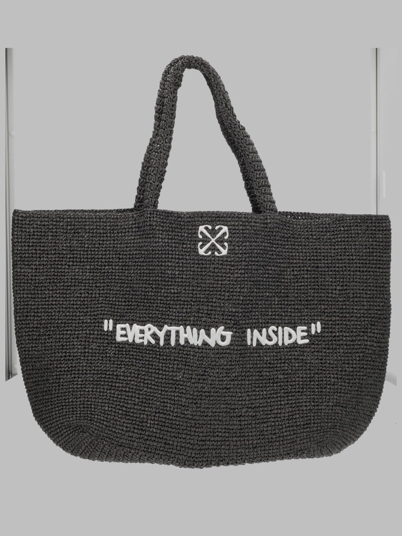 BORSA TOTE IN RAFIA CON RICAMO
