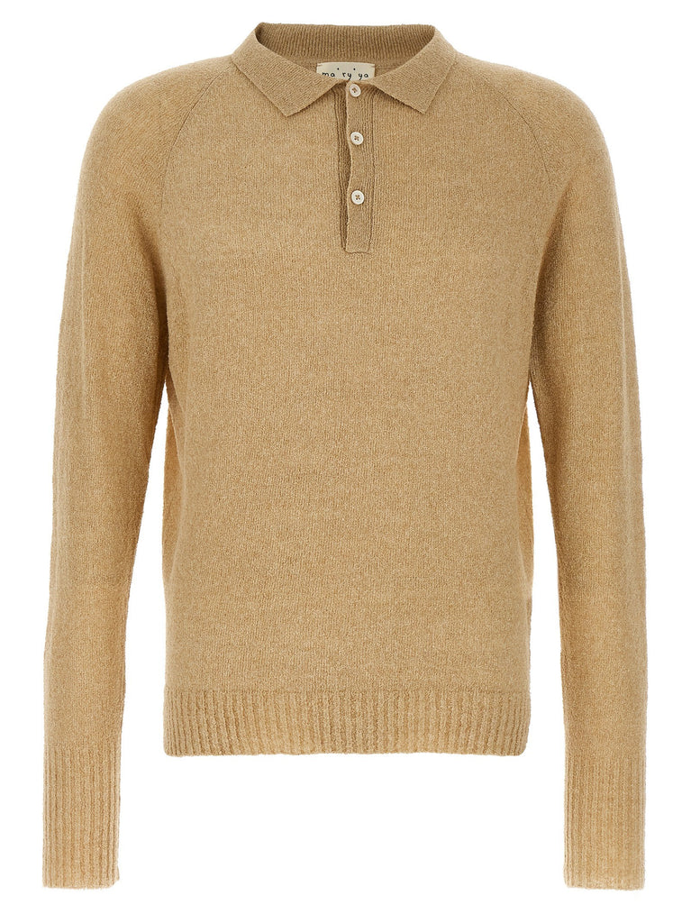 Bouclé cotton polo shirt