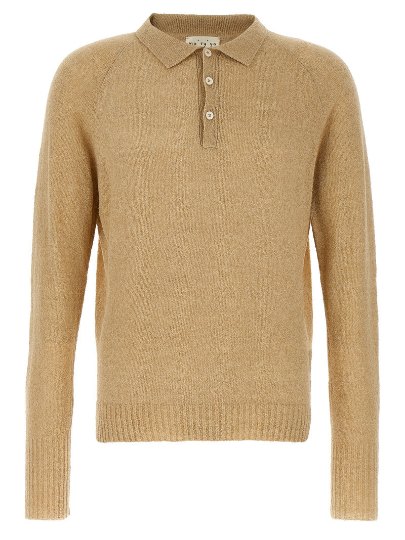 Bouclé cotton polo shirt