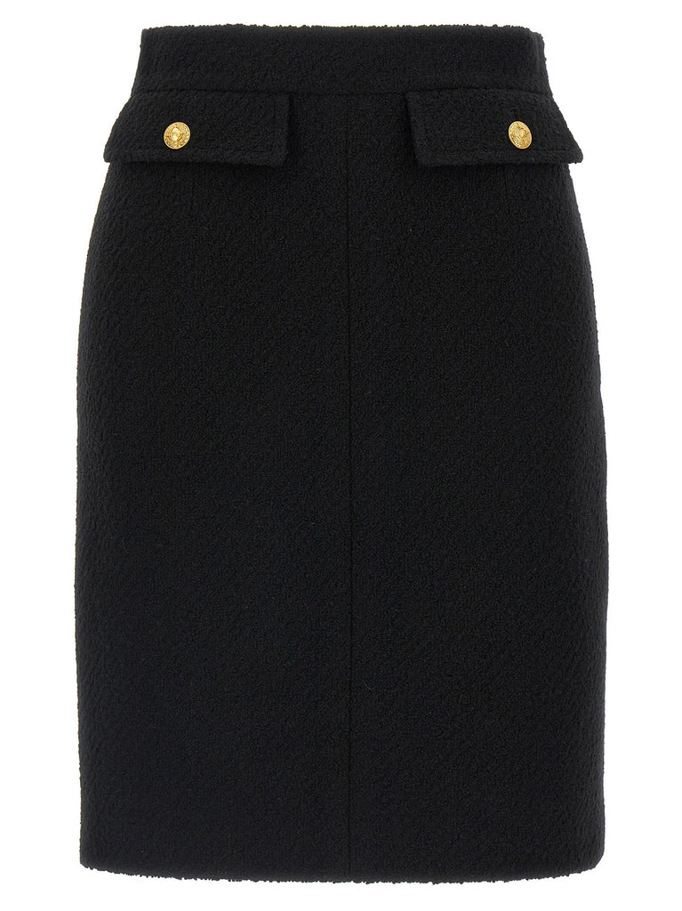 Bouclé wool skirt