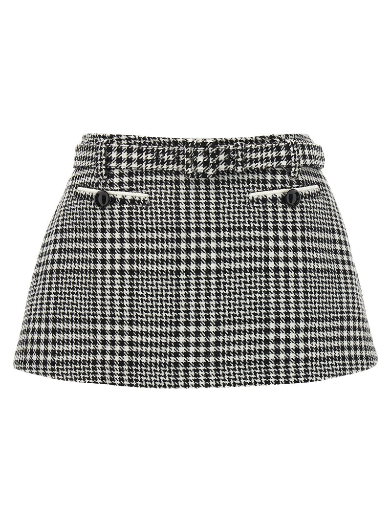Bouclé wool skort