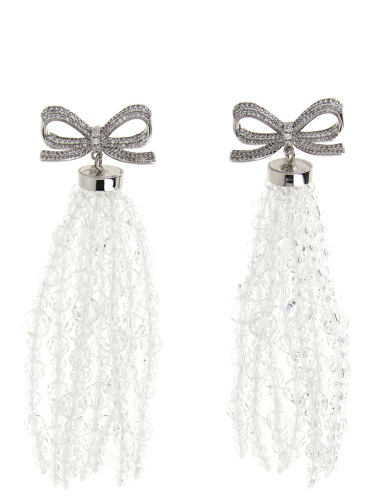 'Bow Beaded Waterfall' earrings