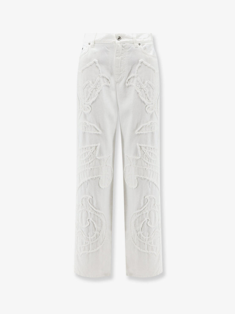 Boyfriend denim trousers with embroidery