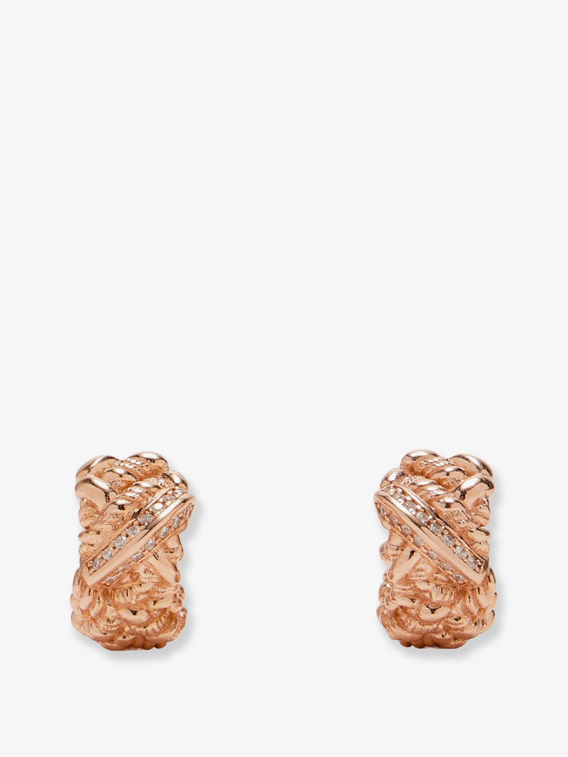 Brass earrings with gold finishes