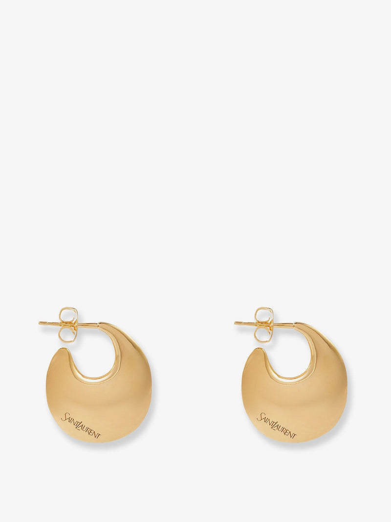 Brass earrings with gold finishes