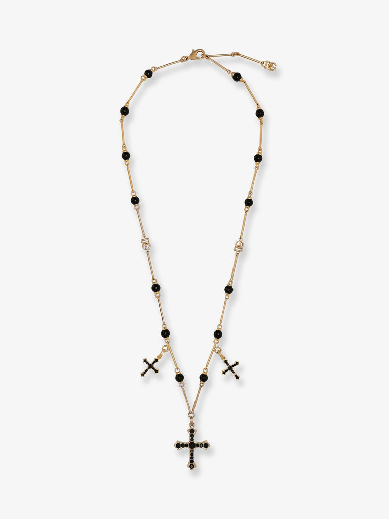 Brass rosary with cross charms