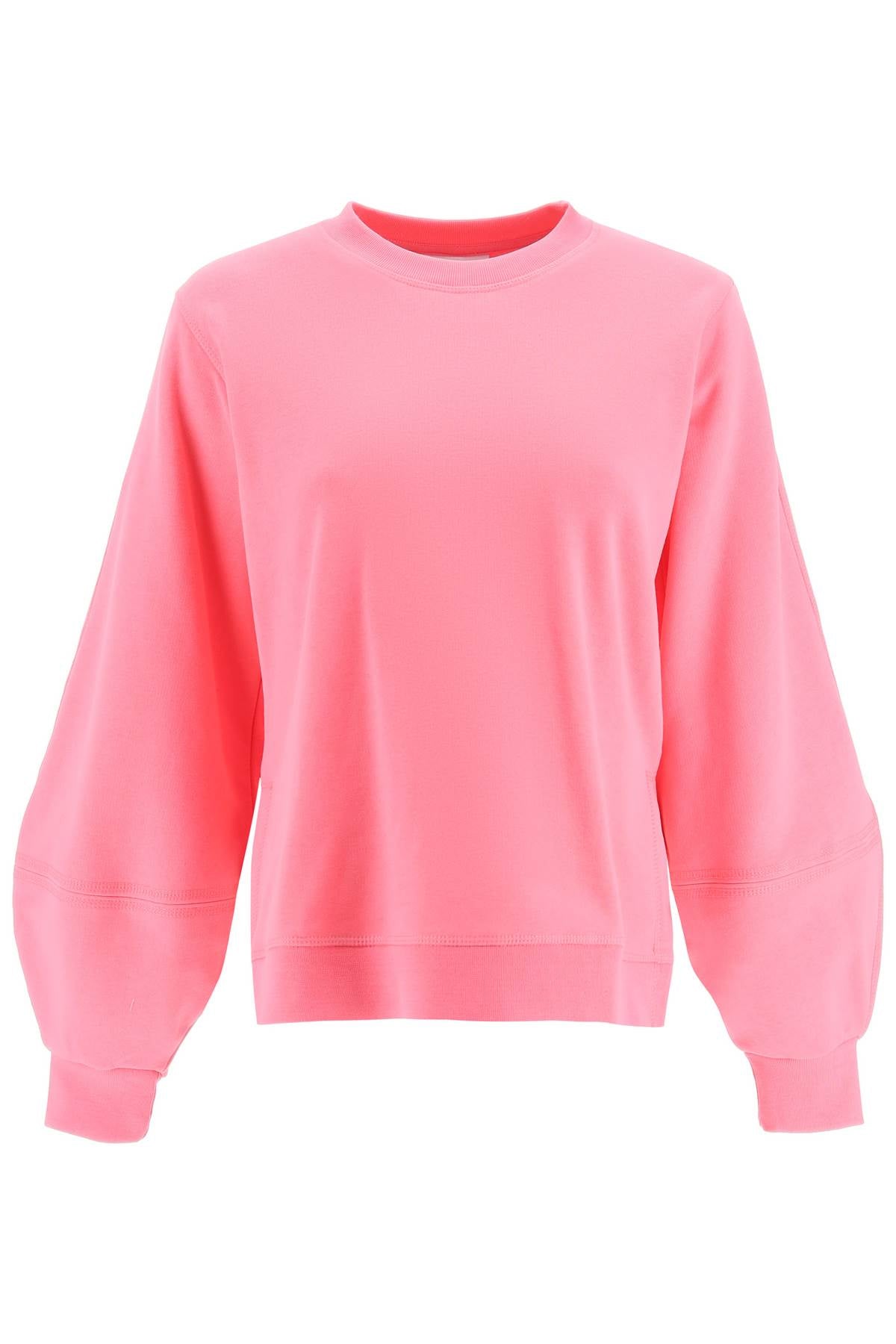 Ganni 'Software Isoli' Puff Sleeves Sweatshirt   Pink