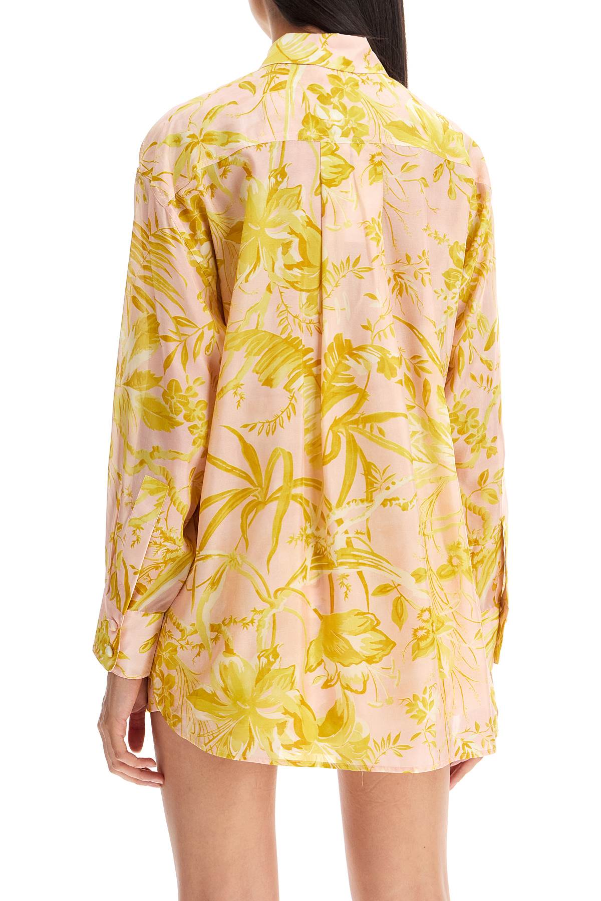 Zimmermann             Silk Floral Print Shirt   Pink