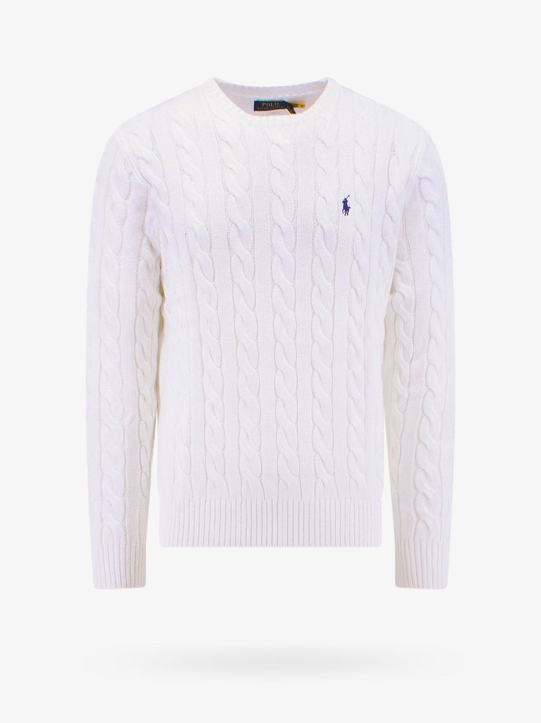 Cable knit sweater with iconic embroidery