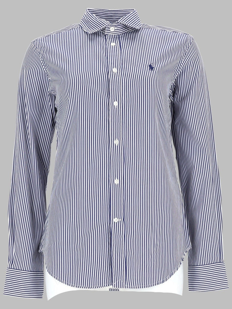 CAMICIA A RIGHE CON LOGO