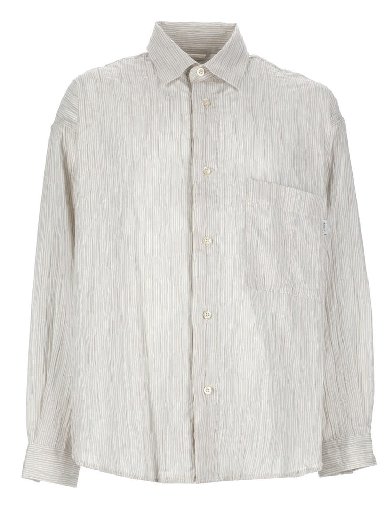 CAMICIA IN COTONE "CRINCKLE"