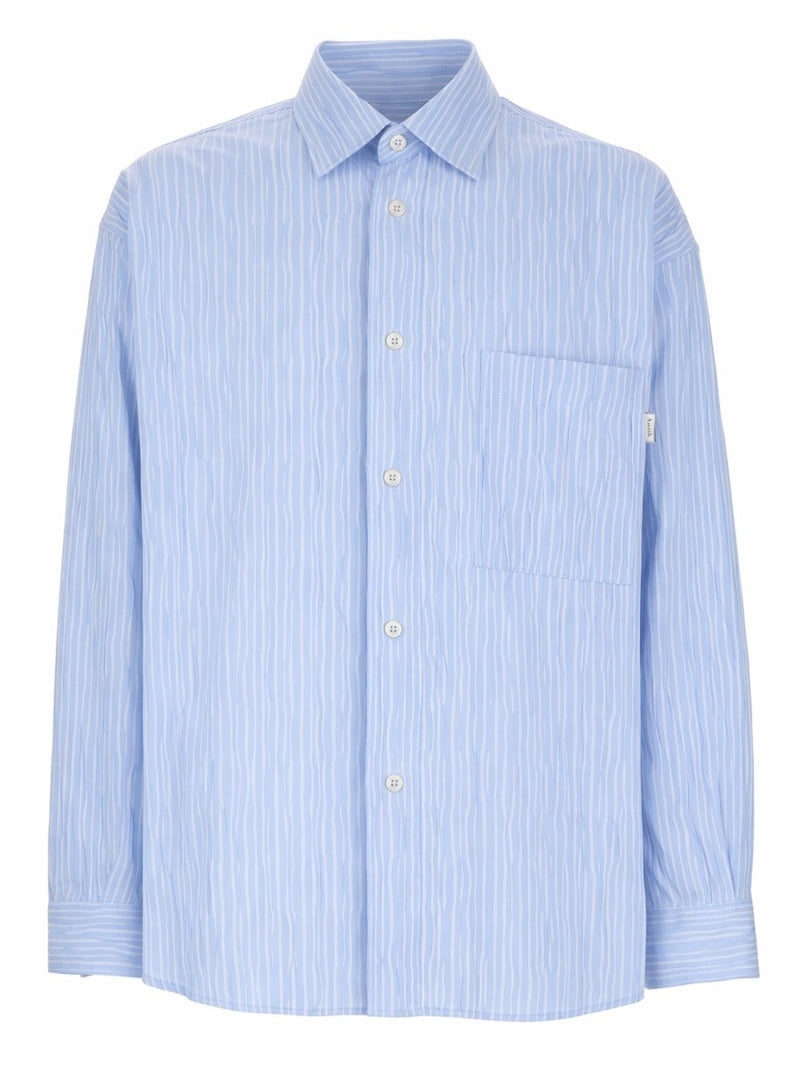 CAMICIA IN COTONE "CRINCKLE"