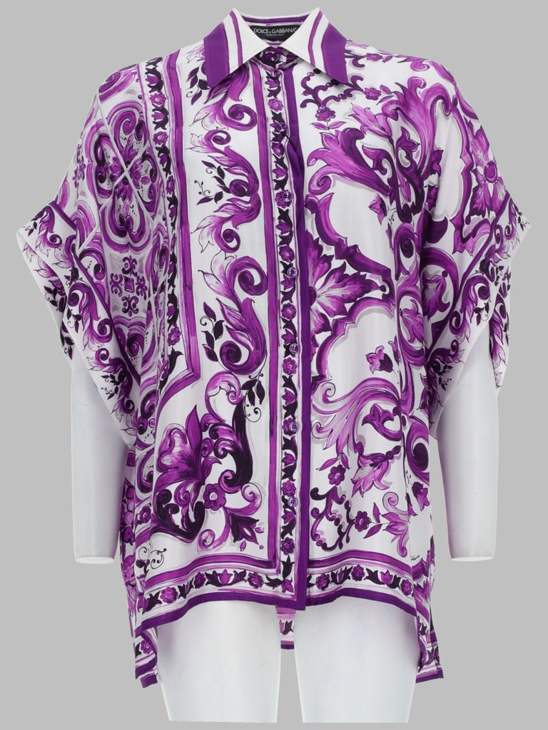 CAMICIA IN TWILL STAMPA MAIOLICA