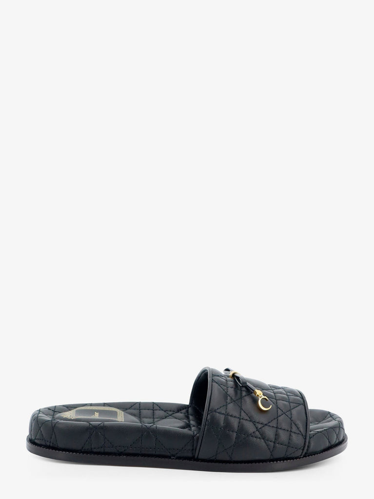Cannage quilted leather sandals