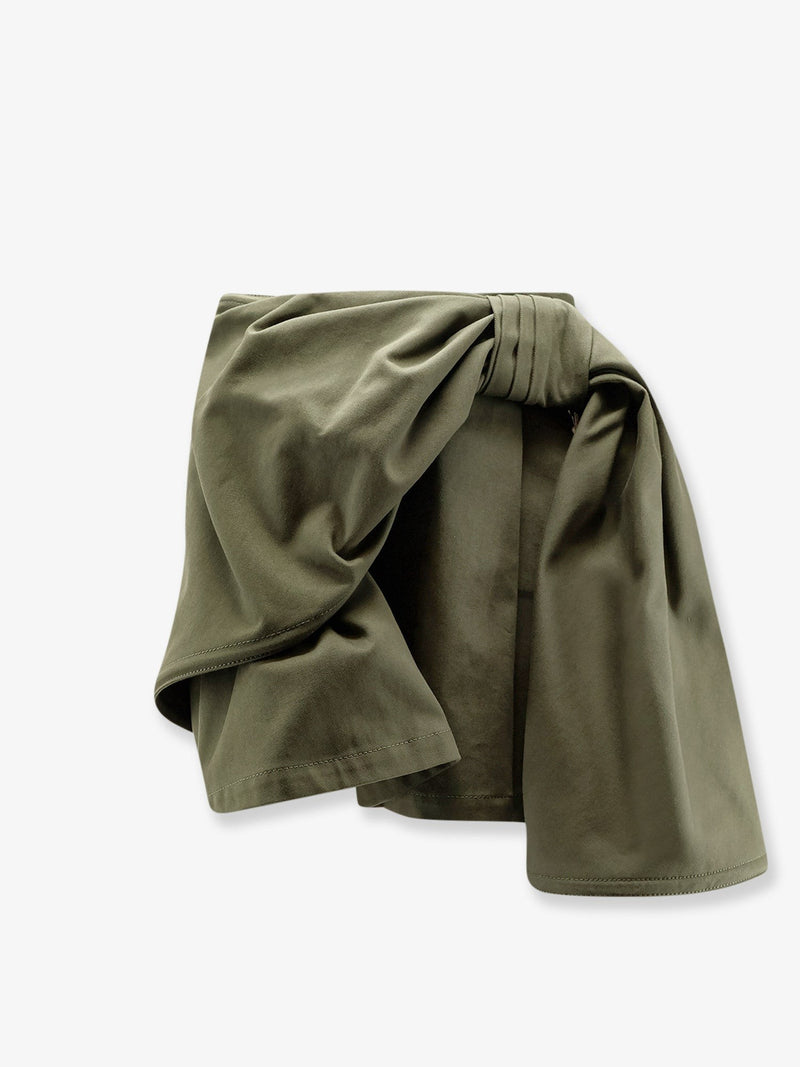 Canvas mini skirt with maxi bow